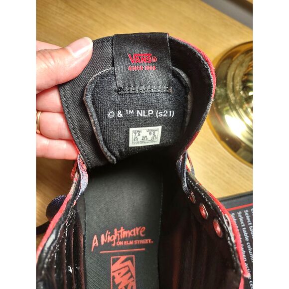 Vans Rare Limited Edition Nightmare On Elm Street Freddy Krueger SK8-Hi Sneakers - Picture 11 of 15